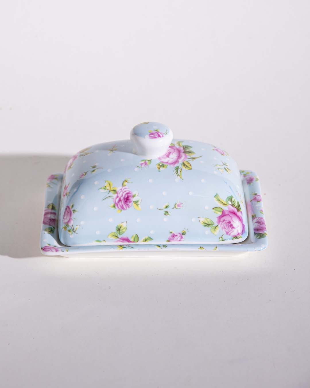 Country Roses Butter Dish - The Decor Kart