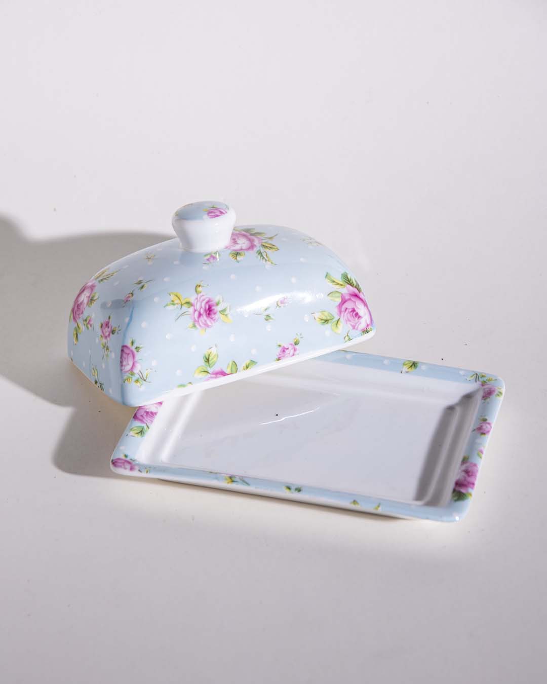 Country Roses Butter Dish - The Decor Kart