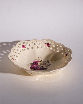 Country Roses Cut Edge Bowl - The Decor Kart