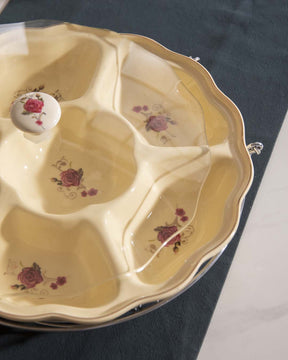 Country Roses Condiment Server Set - The Decor Kart