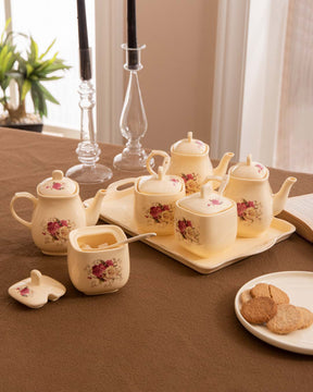 Country Roses Condiment Server Set - The Decor Kart