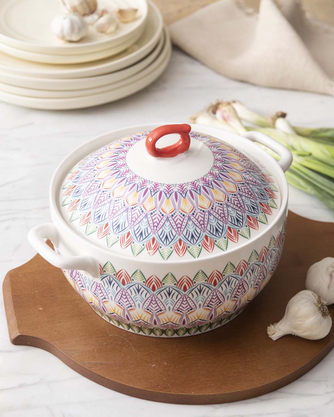 'Moroccan' Buffet Casserole with Ceramic Lid - The Decor Kart