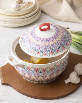 'Moroccan' Buffet Casserole with Ceramic Lid - The Decor Kart