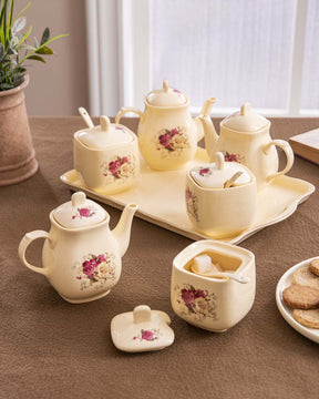 Country Roses Condiment Server Set - The Decor Kart