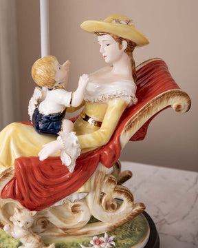 'Mother's Love' Capodimonte Figurine Lamp - The Decor Kart