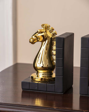 Chess Bookend Set - Gold - The Decor Kart