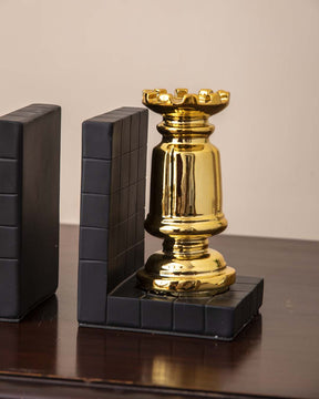 Chess Bookend Set - Gold - The Decor Kart