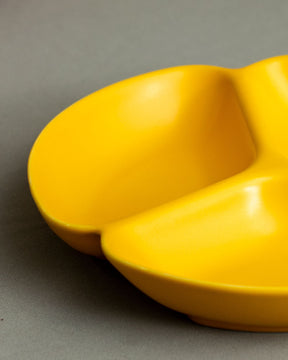 Monochrome Chip & Dip Platter - Yellow - The Decor Kart