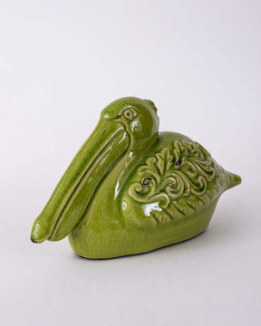 Adorable Pelican Figurine - Green - The Decor Kart