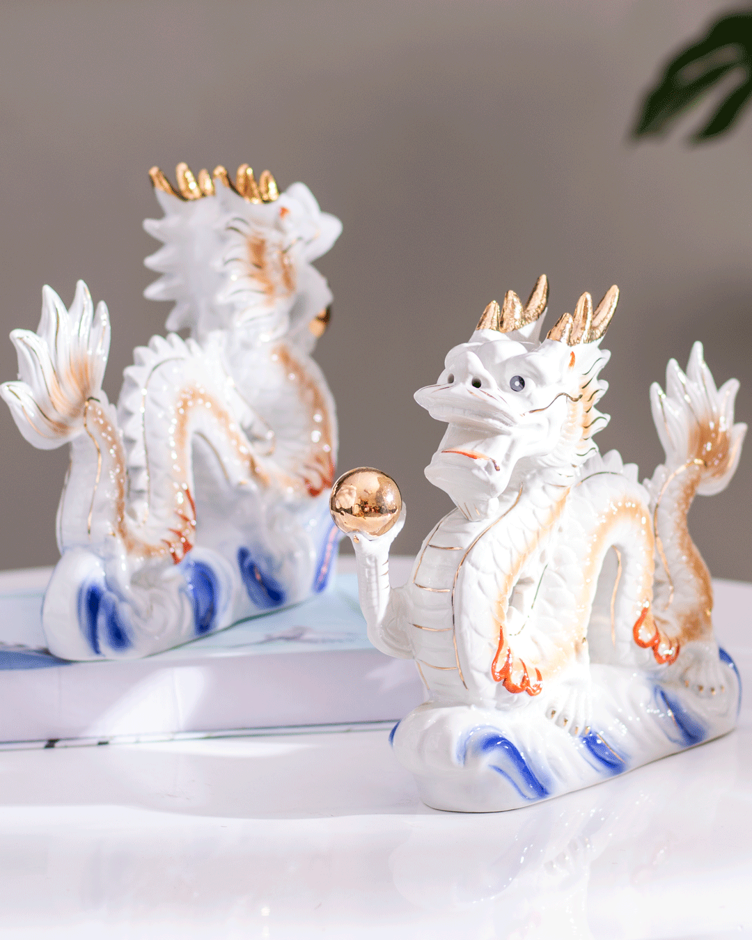 Majestic Guardian: Unveiling the Secrets of the Foo Dogs - White - The Decor Kart