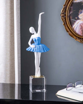 Exquisite Ballerina Figurine - Pastel Blue - The Decor Kart