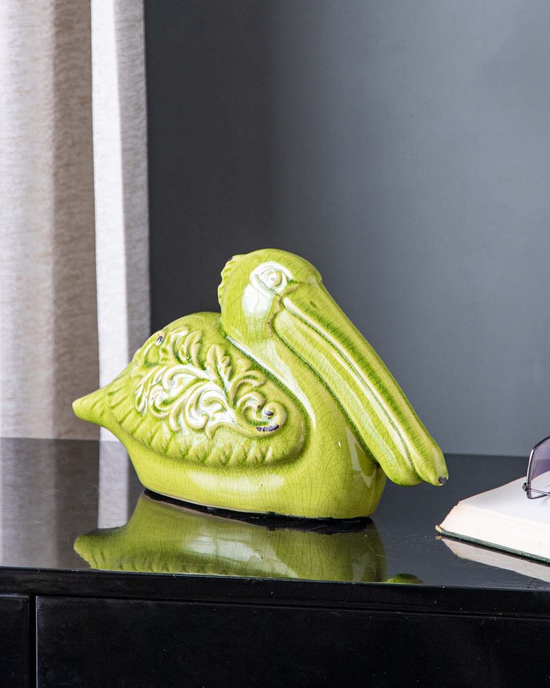 Adorable Pelican Figurine - Green - The Decor Kart