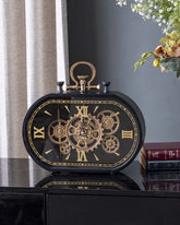 Gear Analog Ellipse Table Clock - The Decor Kart