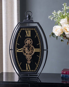 Gear Analog Roman Numerals Clock - The Decor Kart