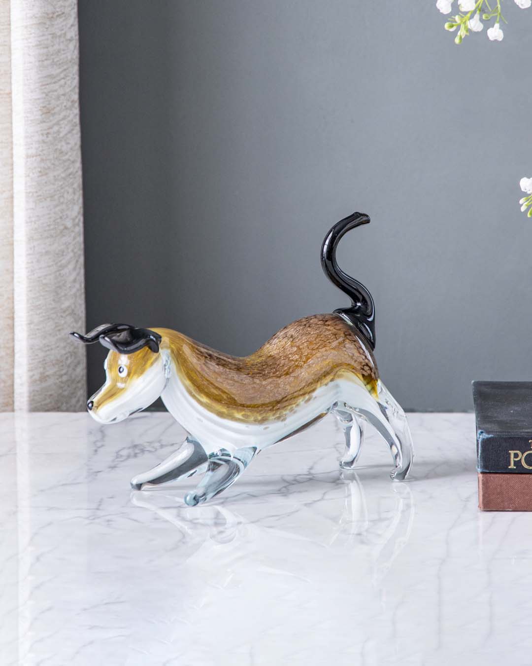 Venus Back Dog Glass Figurine - The Decor Kart