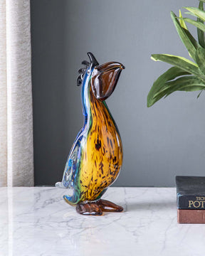 Blue Pelican Glass Figurine - The Decor Kart