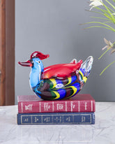 Colorful Duck Glass Figurine - The Decor Kart