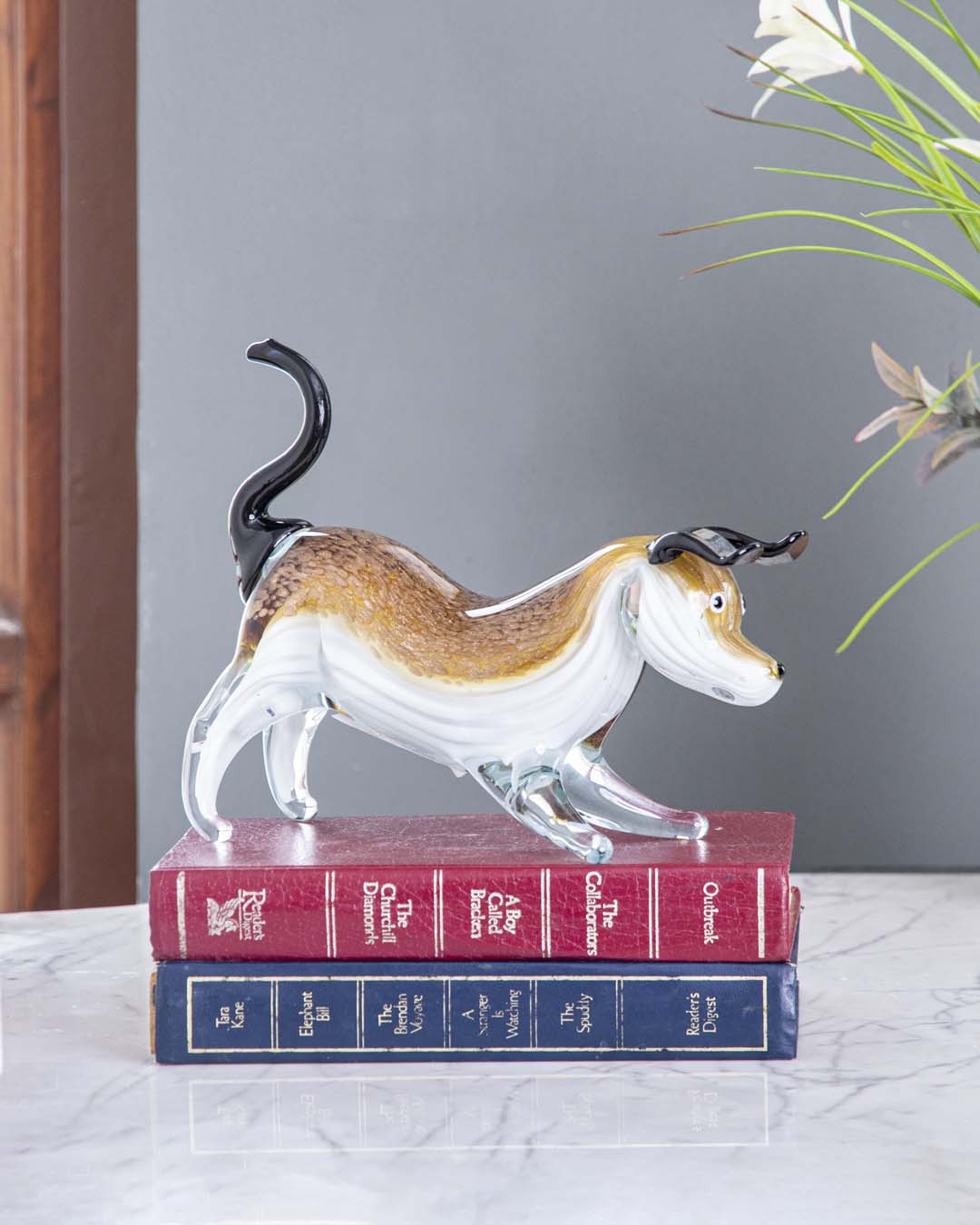 Venus Back Dog Glass Figurine - The Decor Kart