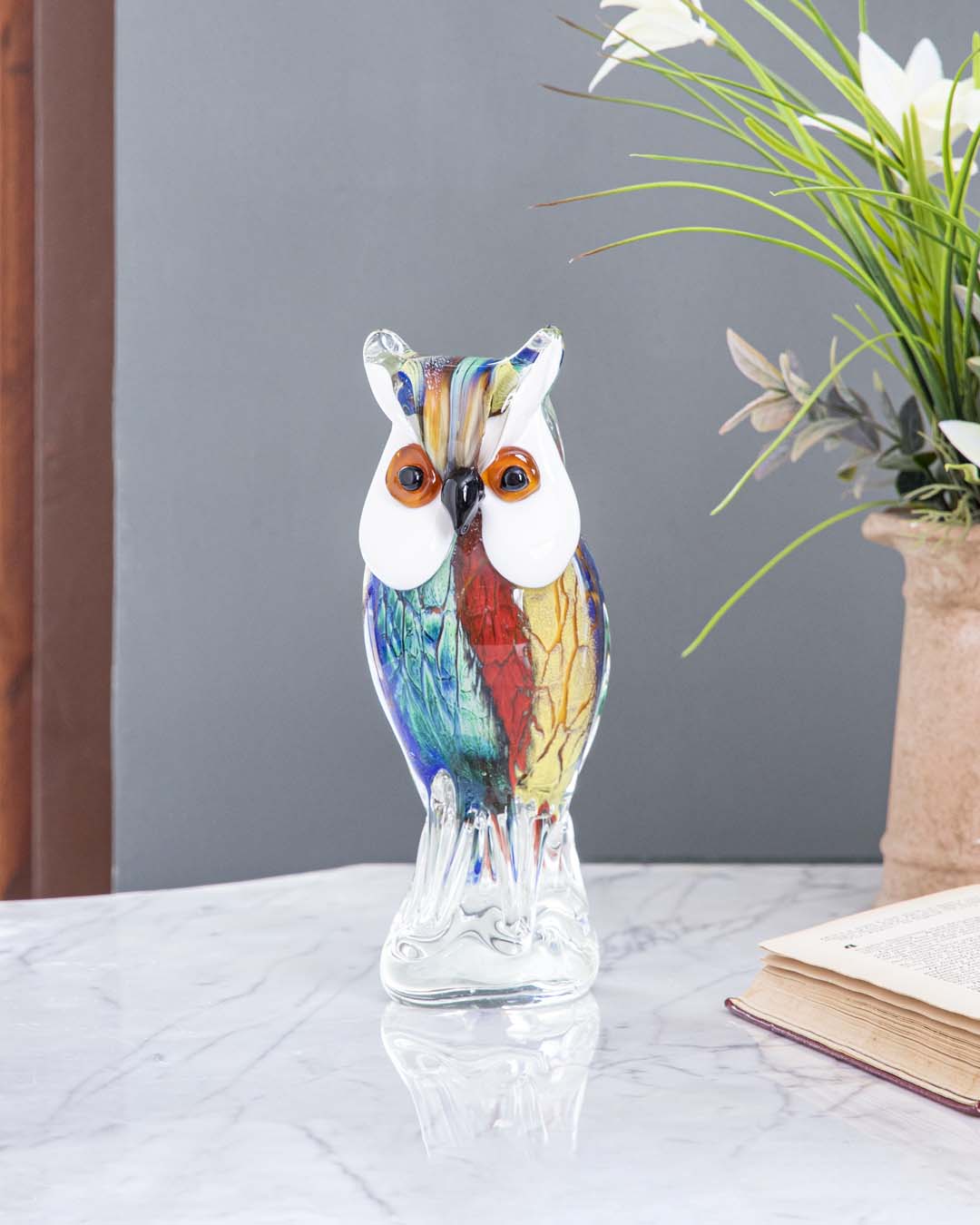 Wise Owl Glass Figurine - The Decor Kart