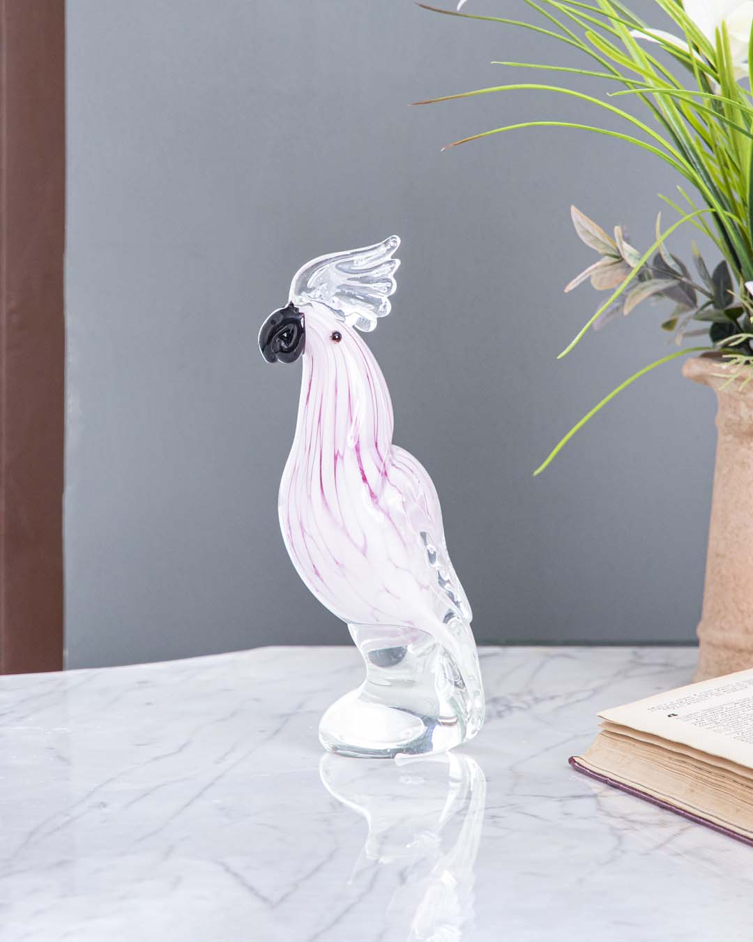 Macaw Parrot Glass Figurine - The Decor Kart