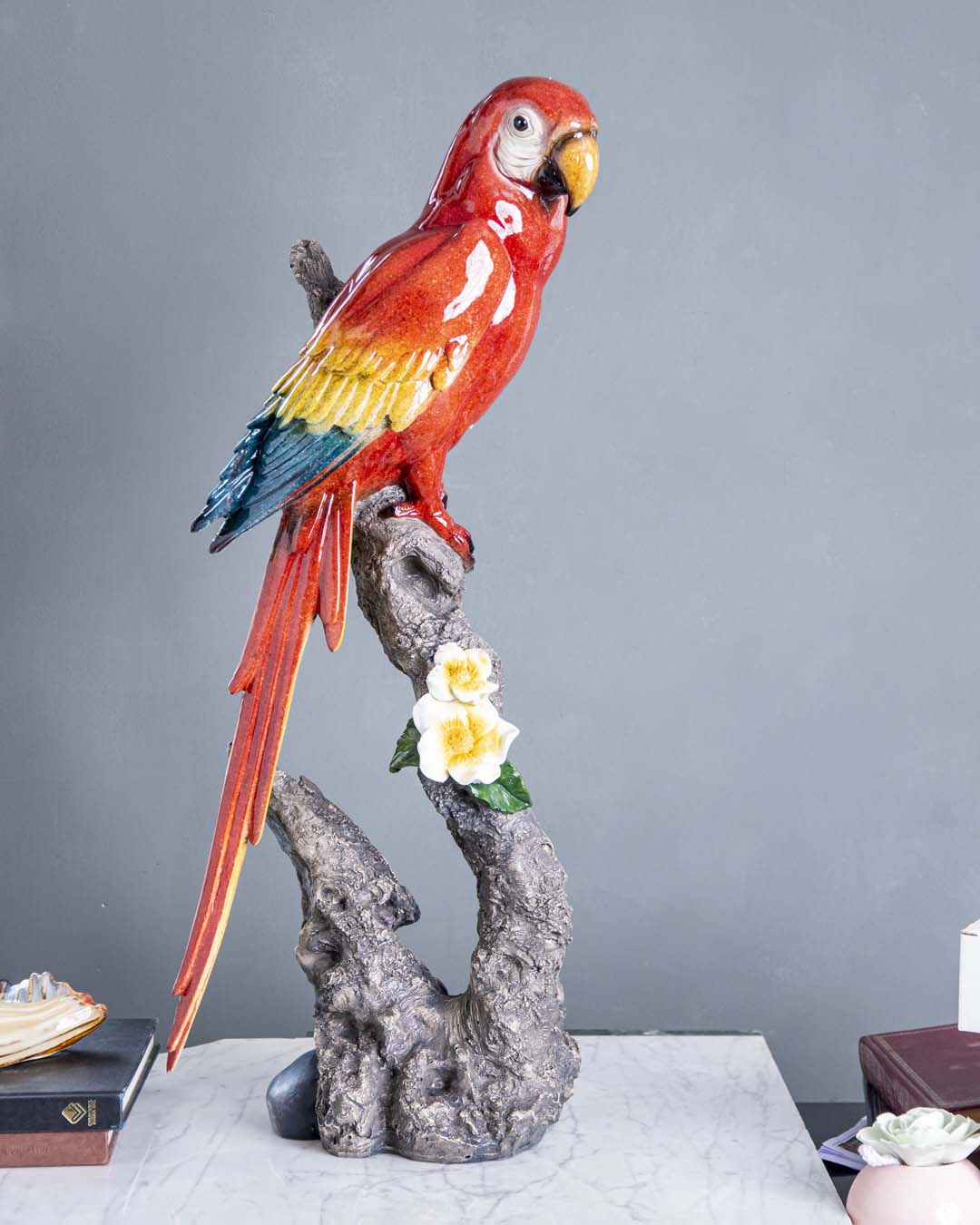 Tropical Birds Tabletop Accent - Large - The Decor Kart