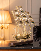 'Golden Age' Handcrafted Brass Model Ship - Large - 26" - The Decor Kart