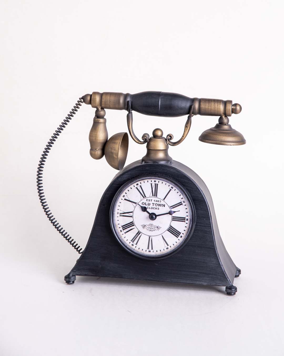 Vintage Telephone Style Clock - The Decor Kart