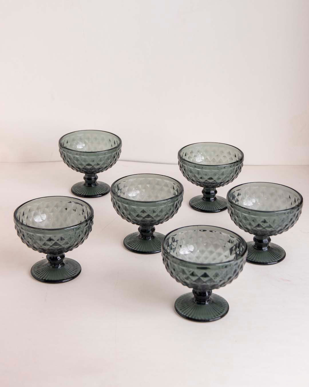 Vintage Cocktail Coupe - Black - Set of 6 - The Decor Kart