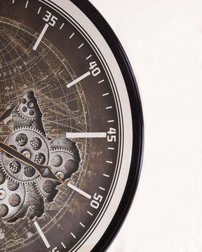 Hemisphere Gear Analog Wall Clock - The Decor Kart