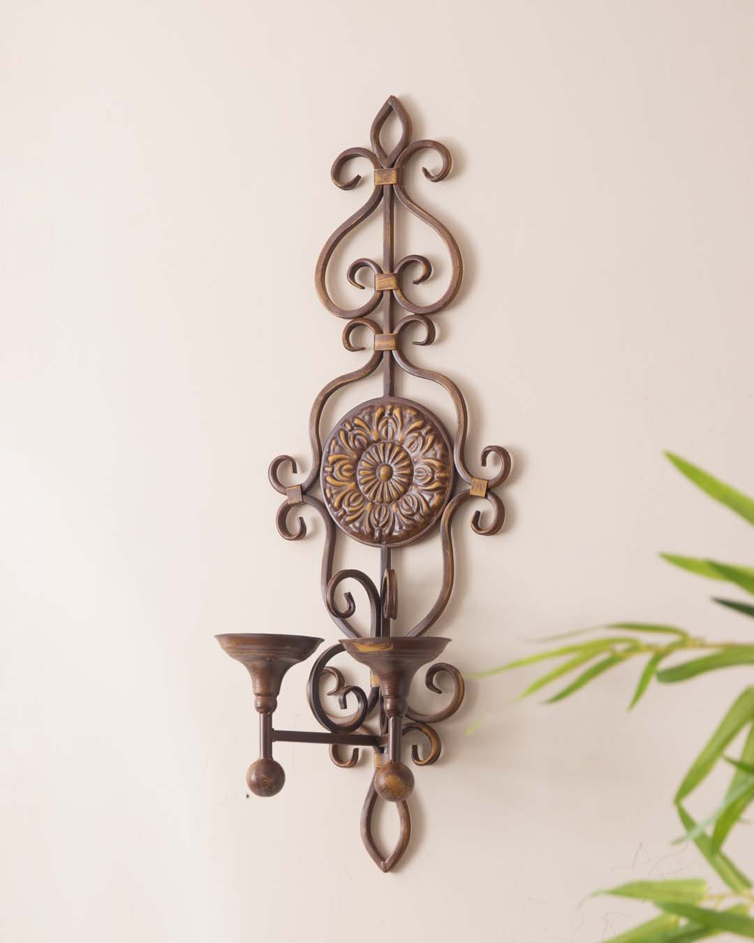 Wrought Iron Wall Candle Holders - The Decor Kart