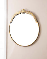 Flora Oval Metal Wall Mirror - The Decor Kart