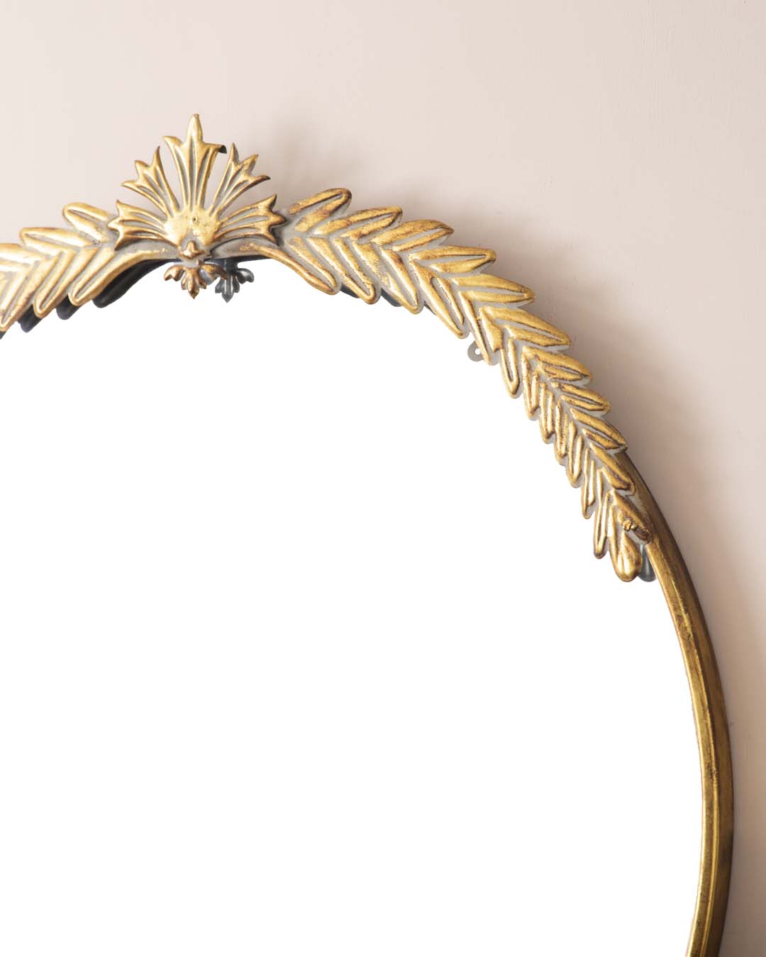 Flora Oval Metal Wall Mirror - The Decor Kart