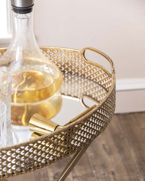 Lace Round Side Table / Server - The Decor Kart