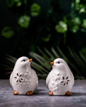 Cutout White Bird Figurines - Set of 3 - The Decor Kart