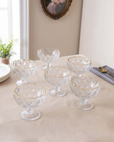 Vintage Cocktail Coupe Clear - Set of 6 - The Decor Kart