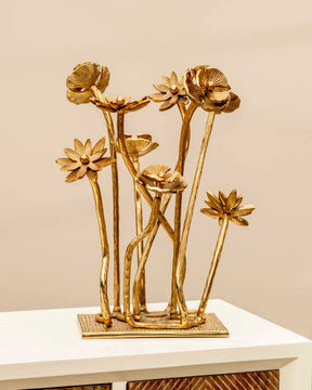 Floral Gilded Tabletop Sculpture