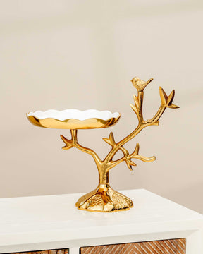 Cake Stand Featuring Whimsical Bird Design