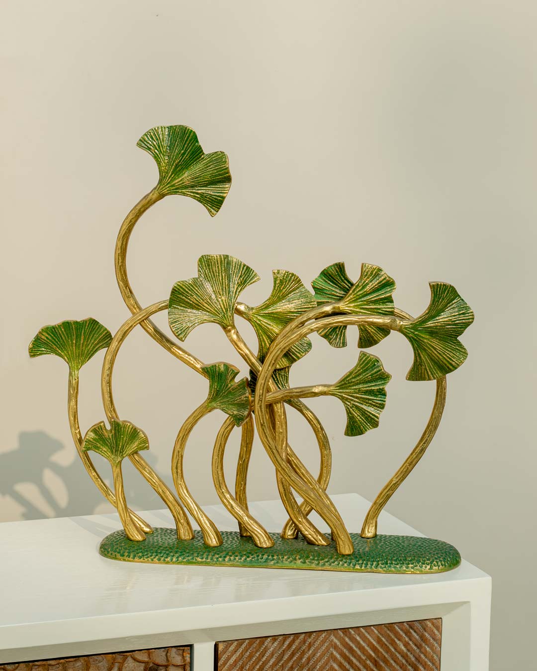 Decorative Brass Ginkgo Leaves - The Decor Kart