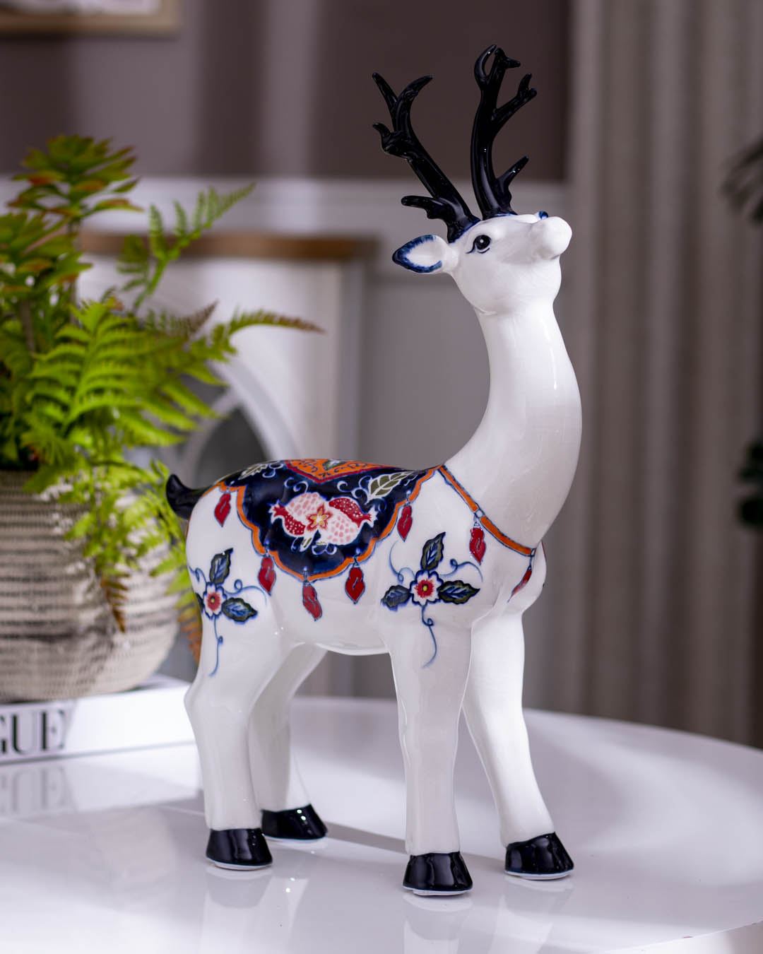 The Reindeer Porcelain Figurine - The Decor Kart