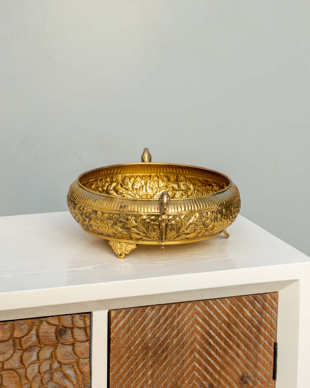 Peacock Motif Urli Bowl Small - The Decor Kart