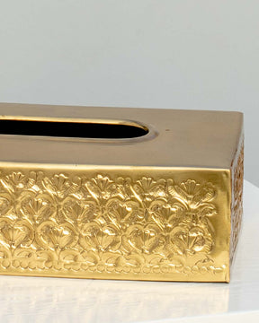 Acanthus Brass Tissue Box