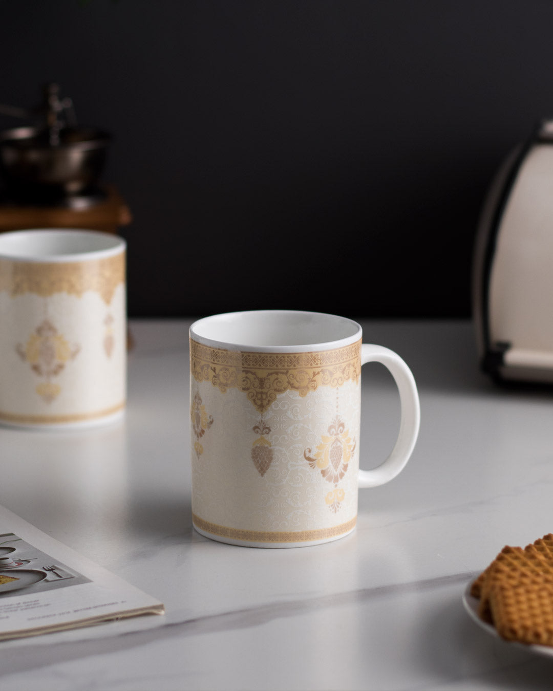 Gold Pattern Ceramic Mug