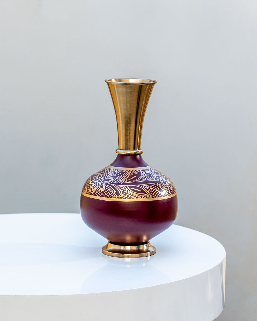 Melting Stone Pot Shaped Vase - Purple