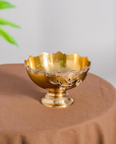 Floral Embossed Footed Table Décor Bowl - 10" - The Decor Kart