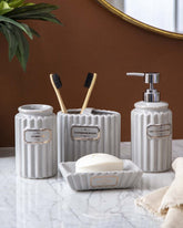 Pious 4-Piece Bath Set - Slate Grey