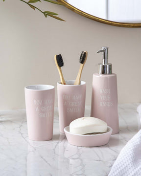 Pastel Perfection 4-Piece Bath Set - Pink