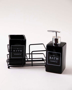 Industrial Chic 2-Piece Bath Set - Black