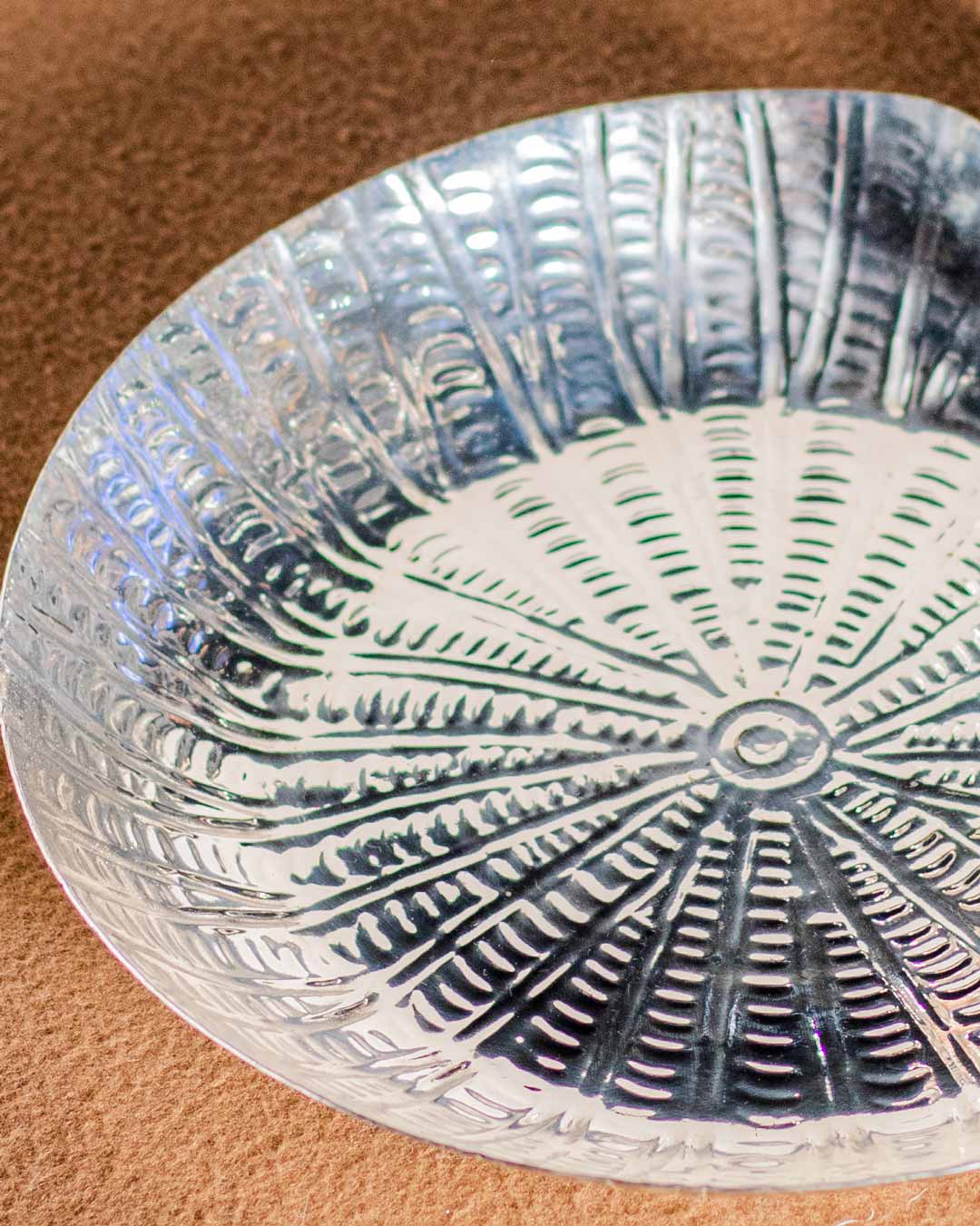 Silver Lotus Leaf Decorative Platter