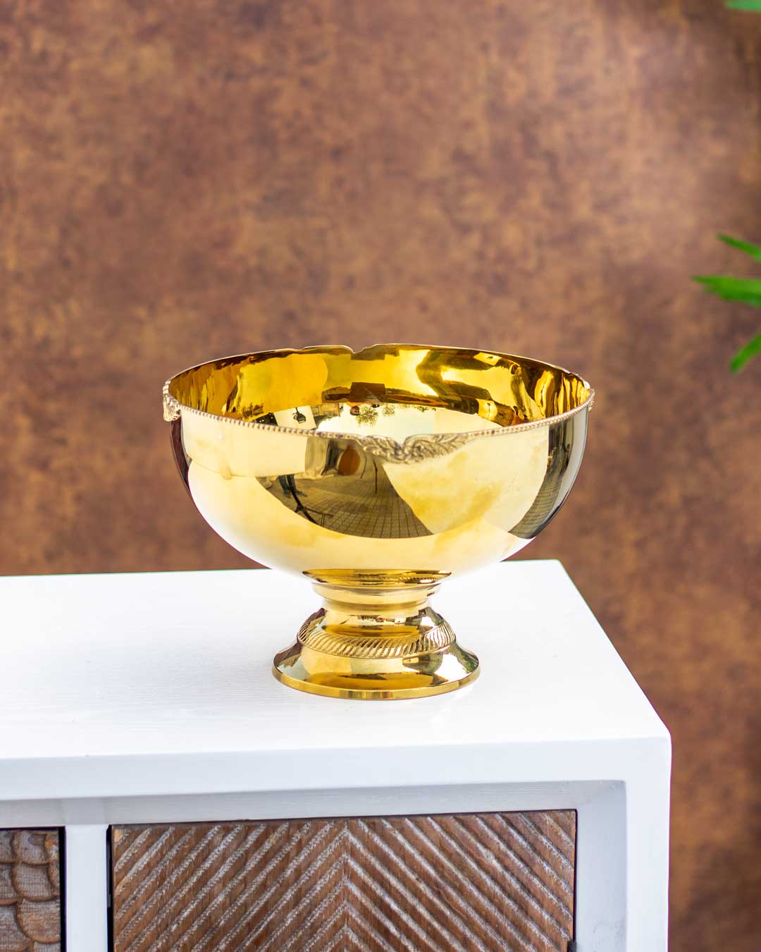 Prosperous Kuber Gold Plated Serving Bowl - 10"