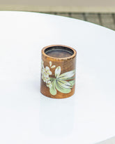 Plumeria Wooden Candle Holder - 4" - The Decor Kart